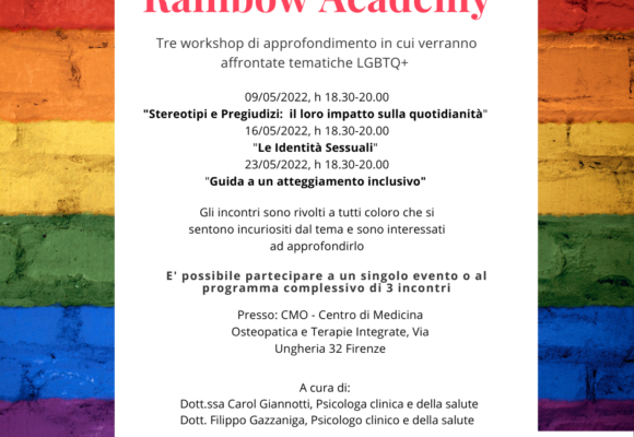 Locandina cmo (Post di Facebook) Rainbow Academy