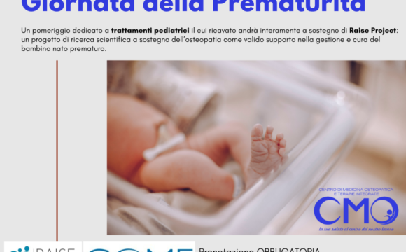 Giornata della Prematurità, anche il CMO a sostegno di Raise Project