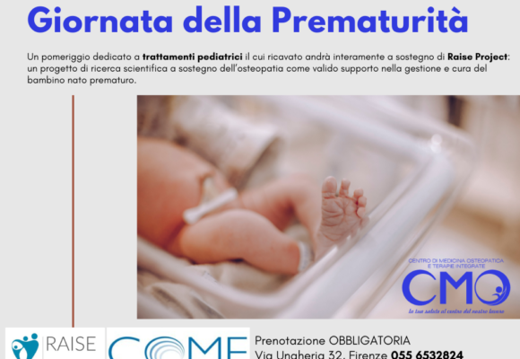 Giornata della Prematurità, anche il CMO a sostegno di Raise Project