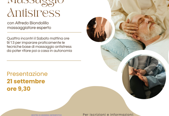 massaggio antistress Corso di Massaggio Antistress 2024